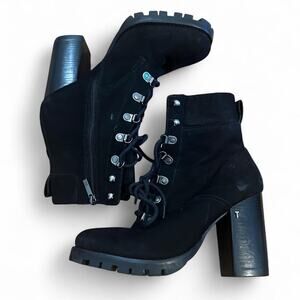 Ted Baker Heeled Black Lace up boots